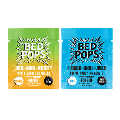 Bed Pops Couples Mix with For Him mint and For Her mango pouches
