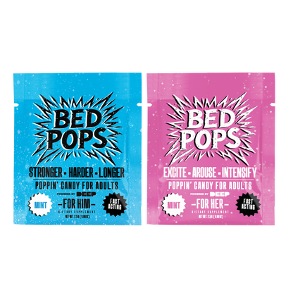 Bed Pops Couples Mix with For Him mint and For Her mint pouches