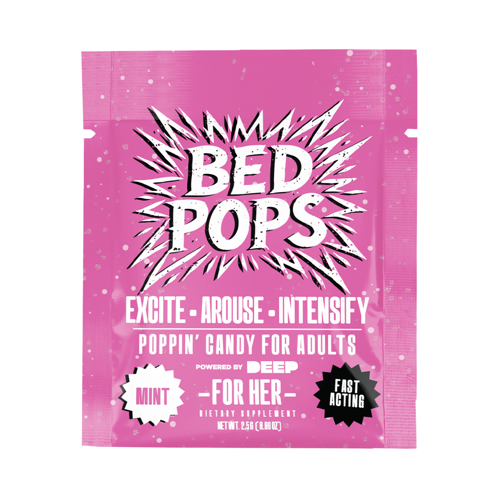 Bed Pops for Her mint adult candy pouch front packaging