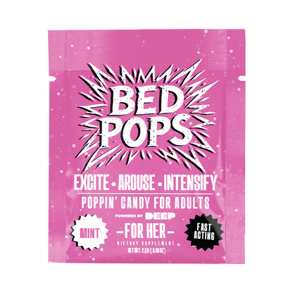 Bed Pops for Her mint adult candy pouch front packaging