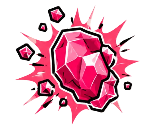 Bed Pops red gemstone icon