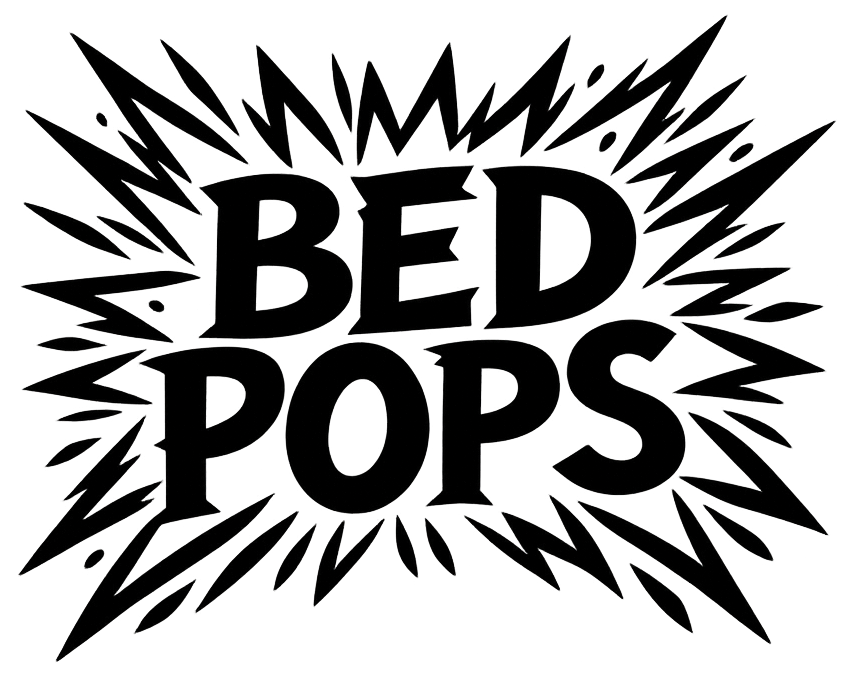 Black Bed Pops burst logo
